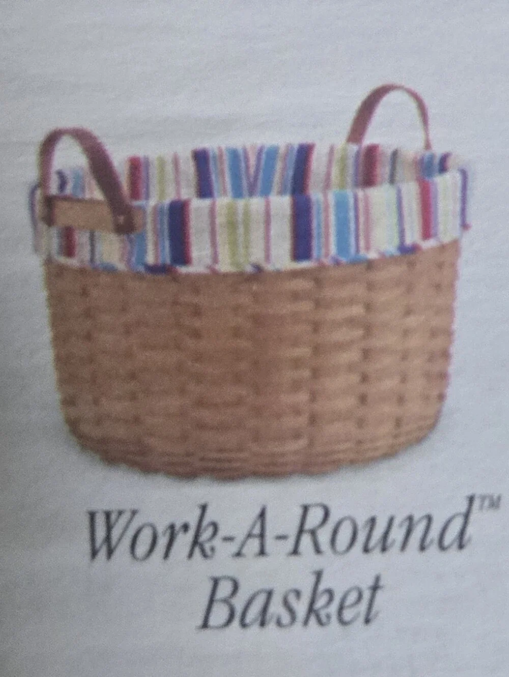 Longaberger Work-A-Round Basket Liner